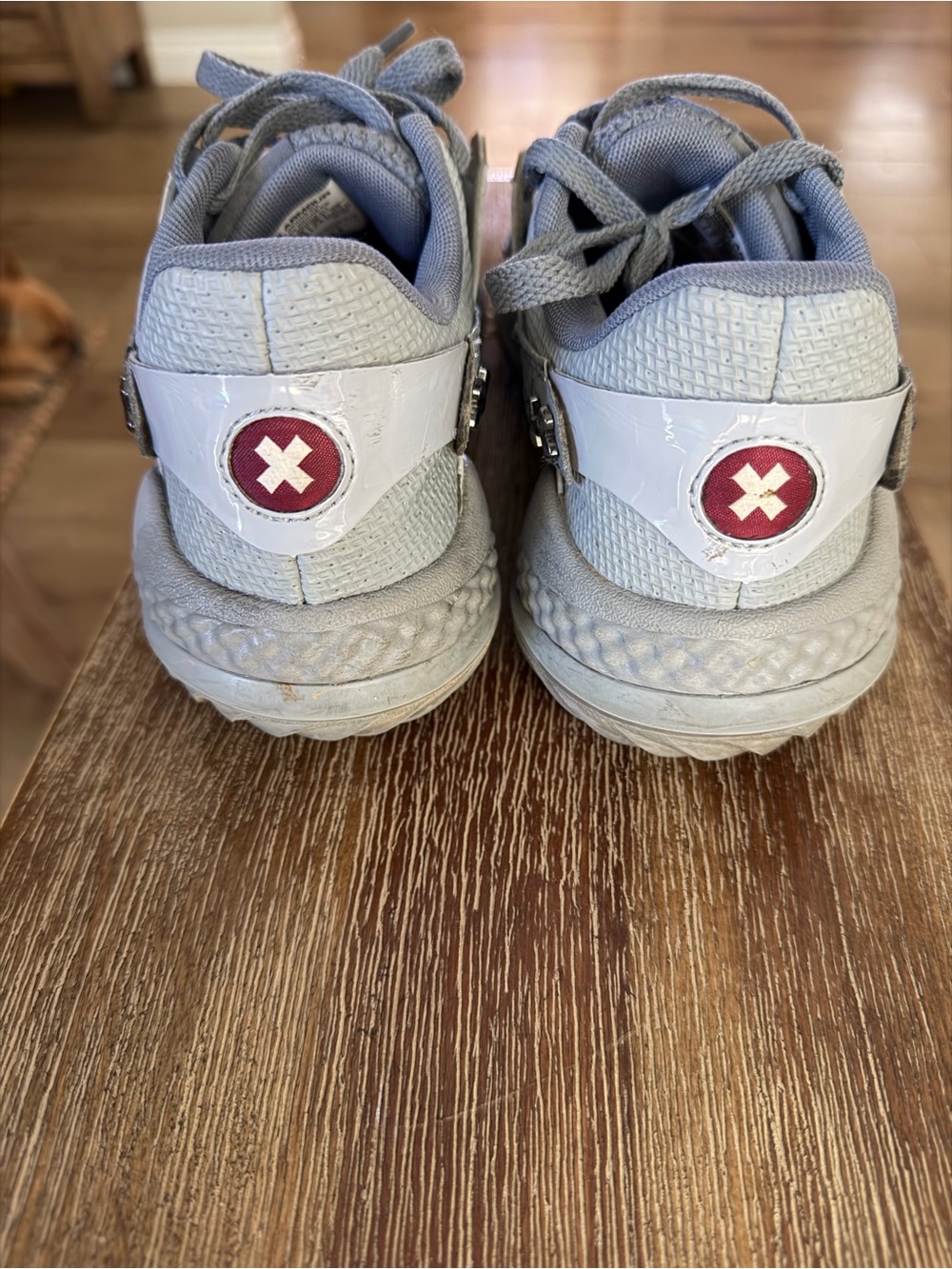 Under Armour Kids Light Gray baseball turf shoes - Picture 3 of 5